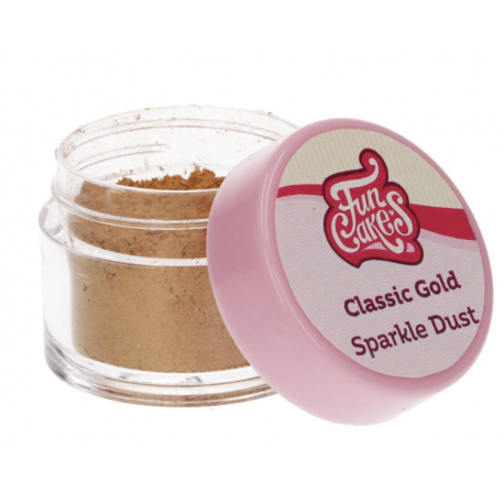 Funcakes - Essbarer Glitzerstaub "classic gold", 2.5 g
