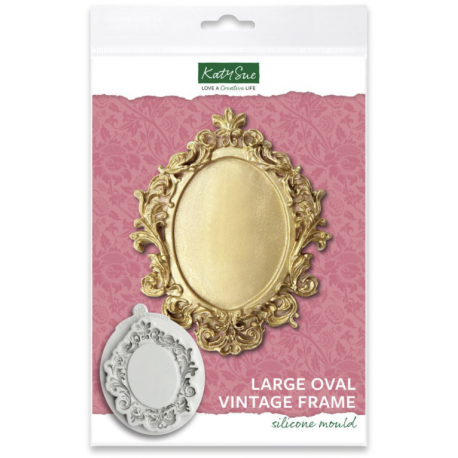 Katy Sue -  Silicon mould Large Oval Vintage Frame