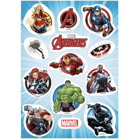 Dekora - Sticker de sucre Avengers, 13 pièces