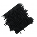 Lutscherstängel Schwarz, Kunststoff, 15 cm, 25 Stück