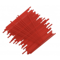Bâtonnets en plastique rouge, 15 cm, 25 pièces