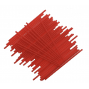 Red Lollipop Sticks. Plastic 15 cm, 25 pieces