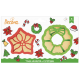 Decora - Cookie Cutter poinsettia & Christmas wreath, 2 pieces