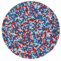 FunCakes - Liebesperlen Mehrfarben rot-weiss-blau, 80 g
