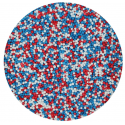 FunCakes - Liebesperlen Mehrfarben rot-weiss-blau, 80 g