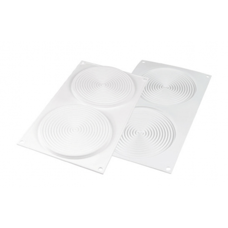Silikomart - Moule en silicone Tourbillon 100, 2x Ø 140 mm