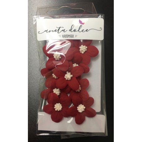 Aneta Dolce - Sugar flower Jasmin burgundy, 10 pièces