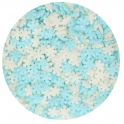 Funcakes - Essbarer Schneeflocken blau und weiss, 50 g