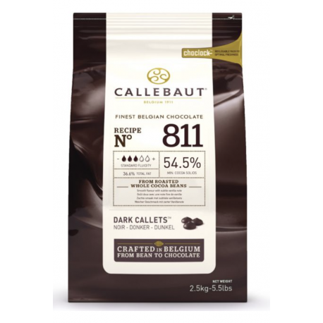 PRO - Callebaut - Chocolat noir, en pistoles, 2.5 kg