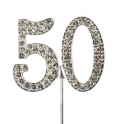 Cake Star - Nummer 50 "diamante", 45 mm Hoch