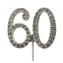 Cake Star - Number 60 "diamante", 45 mm high