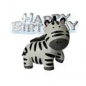 AH - Decoration Zebra + Happy Birthday