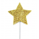 AH - Deko Picks Gold Glitter Sterne, 12 Stuck