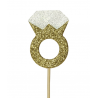AH - Pics décoratifs bague de fiançailles pailletée, 12 piques