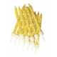 Bougies jaunes pailletées, 12 pièces