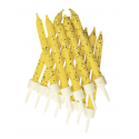 Glitter candles yellow, 12 pieces