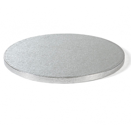Cake Board Silver, ø 30 cm, 12 mm thick