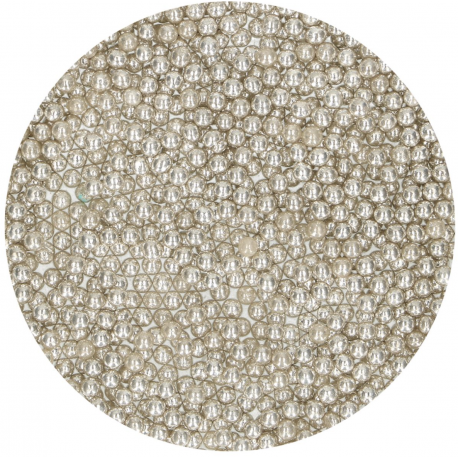 Funcakes - Essbare Perlen silber, zirka 4 mm, 800 g