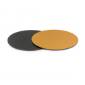 Planche dorée/noire ronde, diamètre 24 cm