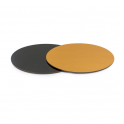 Planche dorée/noire ronde, diamètre 28 cm