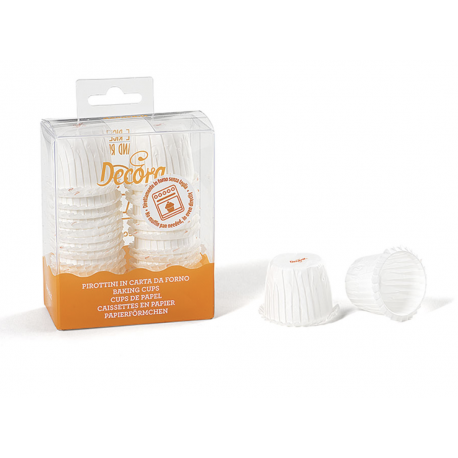White ruffled baking cups, 35 pieces