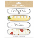 ScrapCooking - Tart ring perforated oval, 4.5x13 cm, 4 pieces