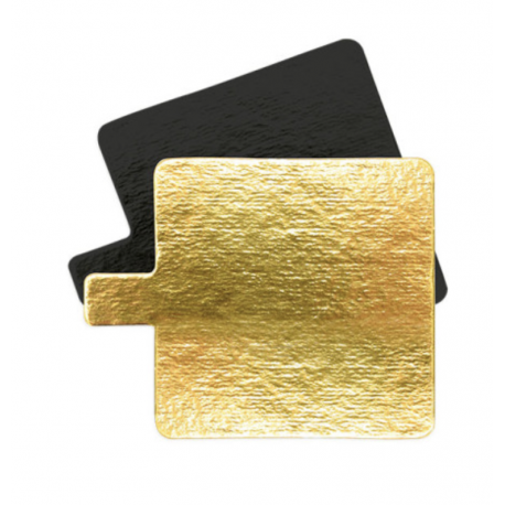 Cake Board Square Golden, 8x8 cm, 10 pieces
