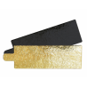 Planche rectangulaire mini doré/noir, 4.5x13 cm, 10 pièces