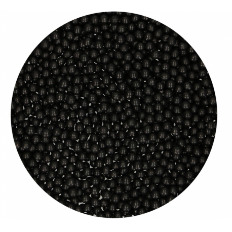 Funcakes Essbare Perlen glänzend schwarz, 4 mm, 80 g