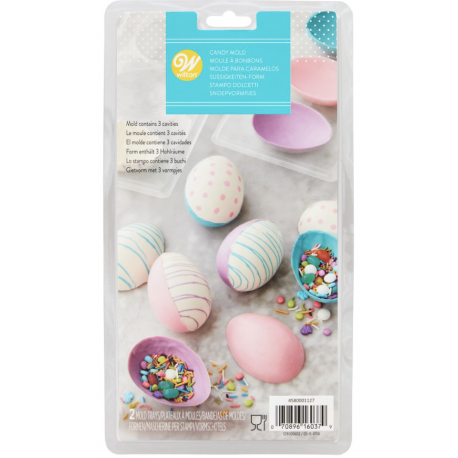 Wilton - Eastern Egg candy/chocolate mold, 3 cavities, 2 moles