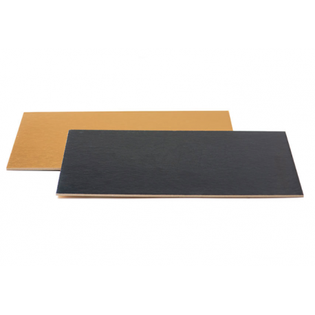 Planche dorée/noire rectangulaire, 30 x 40 cm