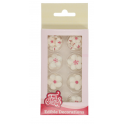 Funcakes - Decoration blossom mix pink/white, 32 pieces