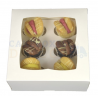 Boîte à cupcakes mini blanche, pour 6 pièces avec séparateur