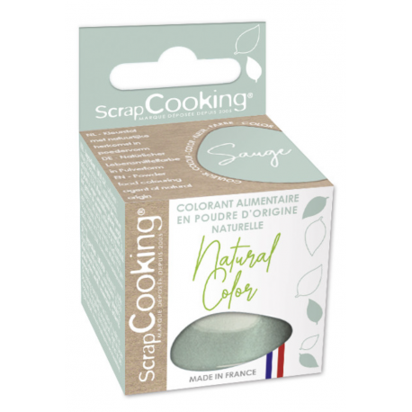 ScrapCooking - Colorant alimentaire vert sauge en poudre d'origine naturel, 10 g