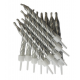 Silver metallic candles, 12 pieces