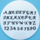 FMM Ausstechform Alphabet Grossbuchstaben & Zahlen Swirly, 1.5 cm