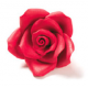 Decora Décoration en sucre grandes roses rouges, 6 pièces, env. 4 cm