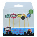 Candle Set Boom Wow Superhero Cartoon, set of 5