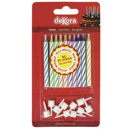 Magic flames candle, 10 pieces + pics