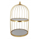 Patisdécor - présentoir à 2 étages cage à oiseaux doré