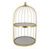 Patisdécor - zweistöckige goldene Vogelkäfig-Ständer