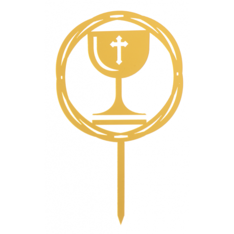 Dekora - Topper Calice communion, 15,5 x 9,9 cm