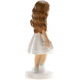 Communion topper girl brown Ana skirt, 15.8 cm