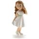 Communion topper girl brown Ana skirt, 15.8 cm