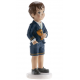 Figurine communion garçon cheveux bruns calice, 16 cm