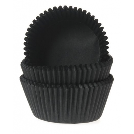 Caissettes mini cupcakes noir, 60 pièces