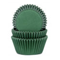 Mini Cupcake Backförmchen dunkel  grün, 60 Stück