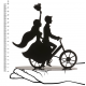 Dekora - Wedding topper silhouette figurine, couple on bicycle