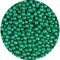Decora perles en sucre vert métallisé, 5 mm, 100 g