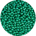 Decora Edible Pearls metallic green 5 mm, 100 g